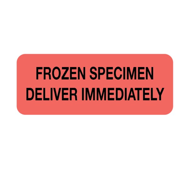 Nevs Frozen Specimen Deliver Immediately7/8" x 2-1/4"Fl. Red w/ black L-1599 - main